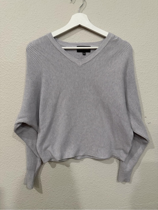 Premise Sweaters - Premise Gray Ribbed Knit Dolman Sleeve Sweater Size‎ Large